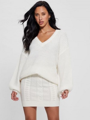 Guess Nara Wool-Blend Sweater Albi | GUESS-SN27746