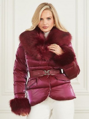 Guess Nausicaa Puffer Jacket Violet | GUESS-SN27877