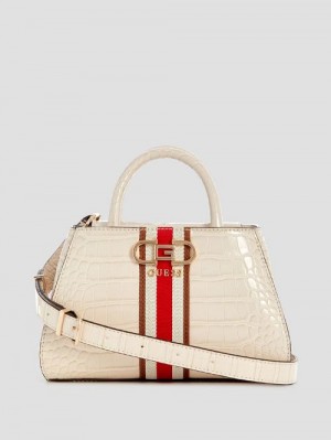 Guess Nelka Embossed Mini Satchel Albi | GUESS-SN29265