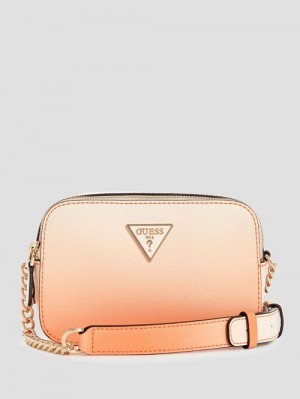 Guess Noelle Ombre Camera Crossbody Portocalii | GUESS-SN28772