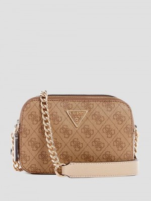 Guess Noelle Quatto G Camera Crossbody Maro | GUESS-SN28990