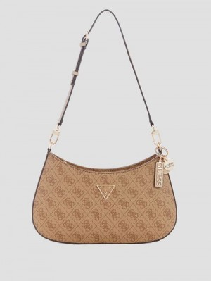 Guess Noelle Quattro G Shoulder Bag Maro | GUESS-SN29178