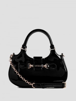 Guess Nolana Small Girlfriend Satchel Negrii | GUESS-SN29259