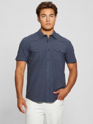 Guess Nottingham Western Shirt Albastri | GUESS-SN31226
