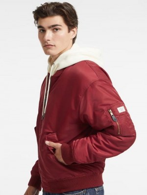 Guess Nylon Bomber Jacket Rosii | GUESS-SN30822