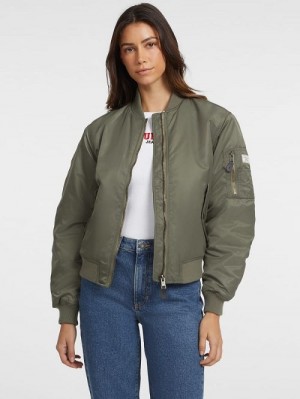 Guess Nylon Bomber Jacket Verzi | GUESS-SN28026