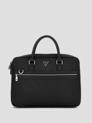 Guess Nylon Briefcase Negrii | GUESS-SN31700