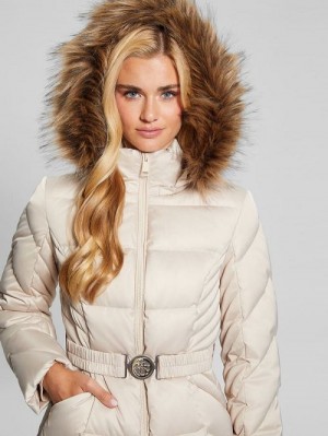 Guess Olga Genuine Down Jacket Albi | GUESS-SN27916