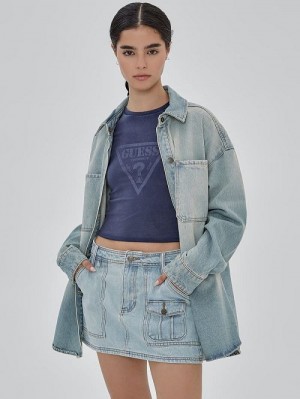 Guess Originals Authentic Denim Shirt Albastri | GUESS-SN27234
