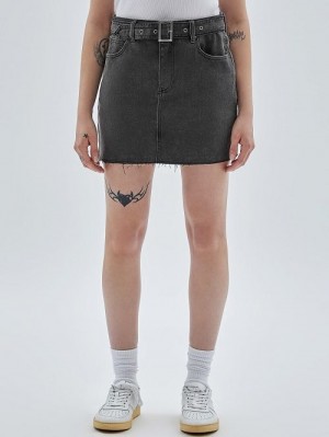 Guess Originals Belted Denim Skirt Negrii | GUESS-SN28128