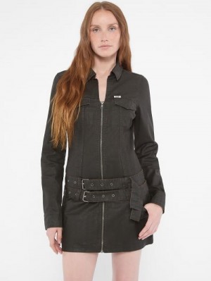 Guess Originals Belted Dress Negrii | GUESS-SN26855