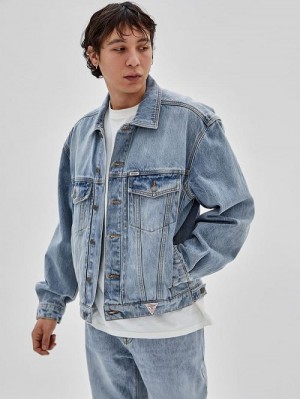 Guess Originals Denim Kit Jacket Albastri | GUESS-SN30818