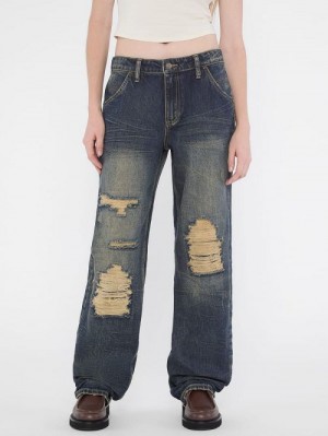 Guess Originals Distressed Carpenter Jeans Albastri | GUESS-SN26536