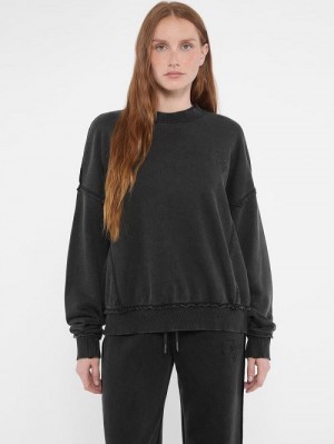 Guess Originals Distressed Pullover Negrii | GUESS-SN27310