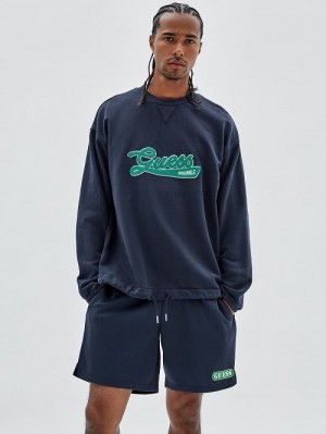 Guess Originals Drawstring Sweatshirt Albastri | GUESS-SN30933