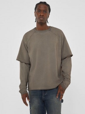 Guess Originals Layered Crewneck Maro | GUESS-SN30974