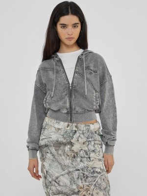 Guess Originals Panel Washed Hoodie Negrii | GUESS-SN27975