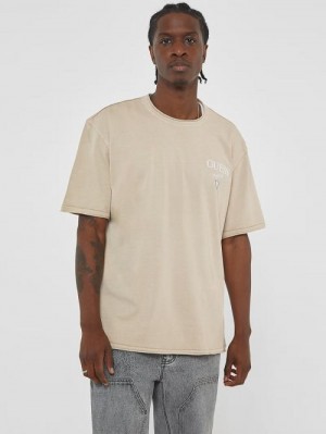 Guess Originals Stacked Logo Tee Bej | GUESS-SN30578