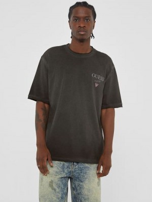 Guess Originals Stacked Logo Tee Negrii | GUESS-SN30605