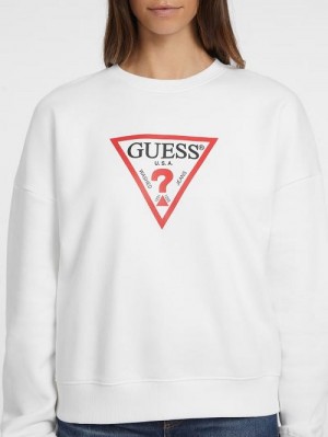 Guess Oversized Iconic Sweatshirt Albi | GUESS-SN28361