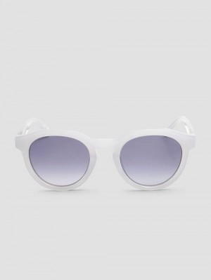 Guess Oversized Round Plastic Sunglasses Gri | GUESS-SN31809