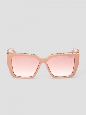 Guess Oversized Square G Chain Sunglasses Roz | GUESS-SN30045