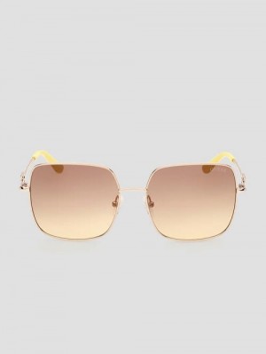Guess Oversized Square G Metal Sunglasses Aurii | GUESS-SN30049