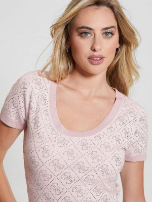 Guess Paige Quattro Rhinestone Top Roz | GUESS-SN27515