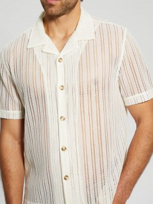 Guess Panama Knit Shirt Albi | GUESS-SN31118