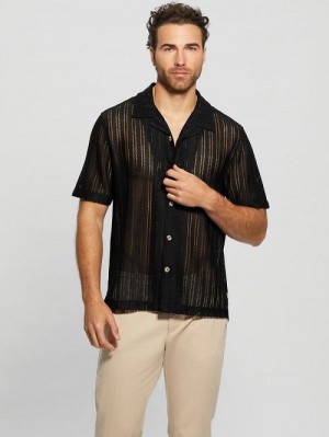 Guess Panama Knit Shirt Negrii | GUESS-SN31241