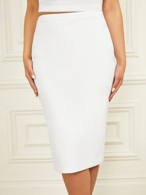 Guess Pandora Pencil Skirt Albi | GUESS-SN28145