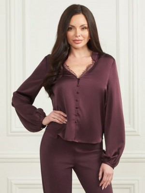 Guess Patrice Blouse Violet | GUESS-SN27522