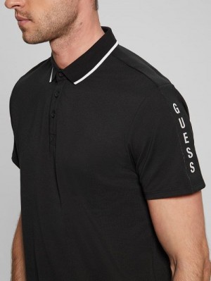 Guess Paul Pique Polo Negrii | GUESS-SN31170