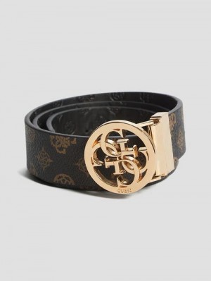 Guess Peony Faux-Leather Belt Maro | GUESS-SN30224