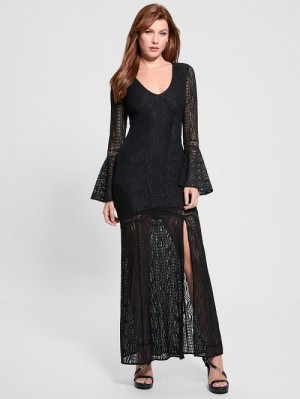 Guess Phoenix Lace Dress Negrii | GUESS-SN26934