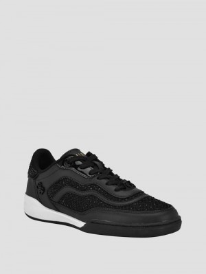 Guess Pritie Rhinestone Sneakers Negrii | GUESS-SN29509