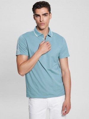 Guess Quattro G Tape Polo Albastri | GUESS-SN31202