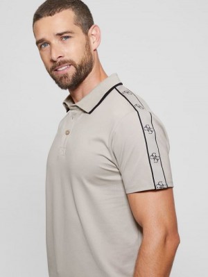 Guess Quattro G Tape Polo Bej | GUESS-SN31288