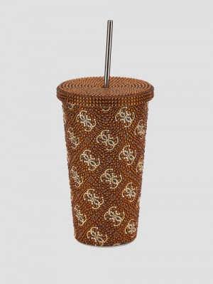 Guess Quattro G Tumbler Cup Maro | GUESS-SN31785