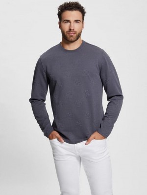 Guess Quattro Logo Sweater Gri | GUESS-SN30898