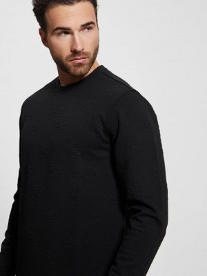 Guess Quattro Logo Sweater Negrii | GUESS-SN30899
