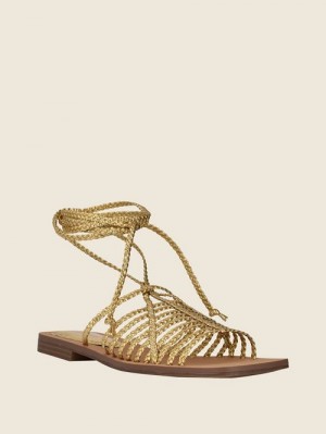 Guess Rayana Strappy Lace-Up Sandals Aurii | GUESS-SN29581