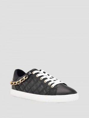 Guess Reney Chain Quilted Sneakers Negrii | GUESS-SN29495
