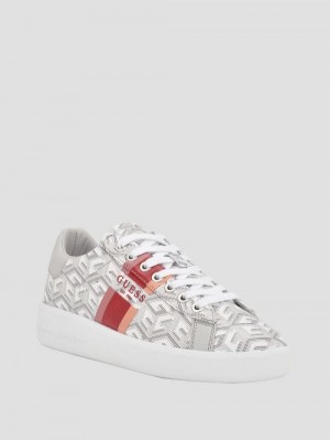Guess Reyhana G-Cube Low-Top Sneakers Gri | GUESS-SN29504