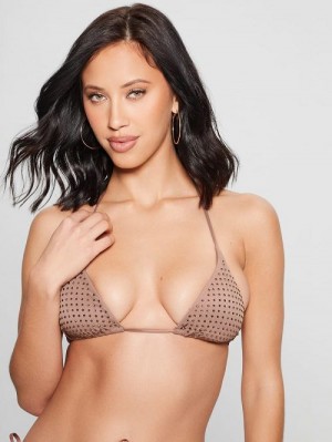 Guess Rhinestone Triangle Bikini Top Maro | GUESS-SN28516