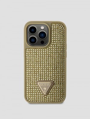 Guess Rhinestone iPhone 14 Pro Case Aurii | GUESS-SN31768