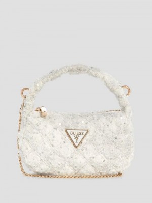 Guess Rianee Denim Mini Hobo Albi | GUESS-SN28883