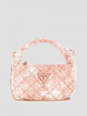 Guess Rianee Denim Mini Hobo Roz | GUESS-SN28898