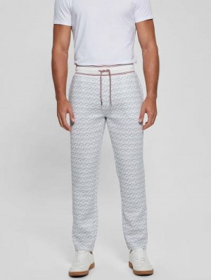 Guess Rolph Signature Cube Pants Albi | GUESS-SN31561