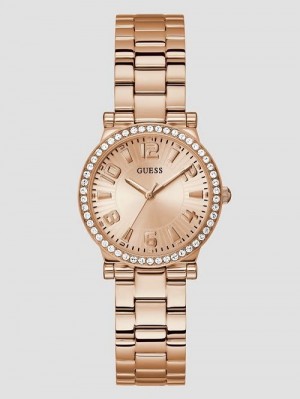 Guess Rose Gold-Tone Analog Watch Roz Aurii | GUESS-SN29985